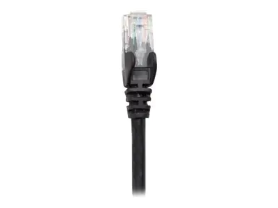 Intellinet Network Patch Cable, Cat5e, 10m, Black, CCA, U/UTP, PVC, RJ45, Gold Plated Contacts, Snagless, Booted, Lifetime Warranty, Polybag - Patch-Kabel - RJ-45 (M) zu RJ-45 (M) - 10 m - UTP - CAT 5e - geschirmt, ohne Haken - Schwarz