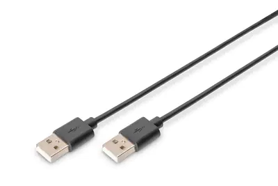 ASSMANN - USB-Kabel - USB (M) zu USB (M) - 3 m - geformt - Schwarz