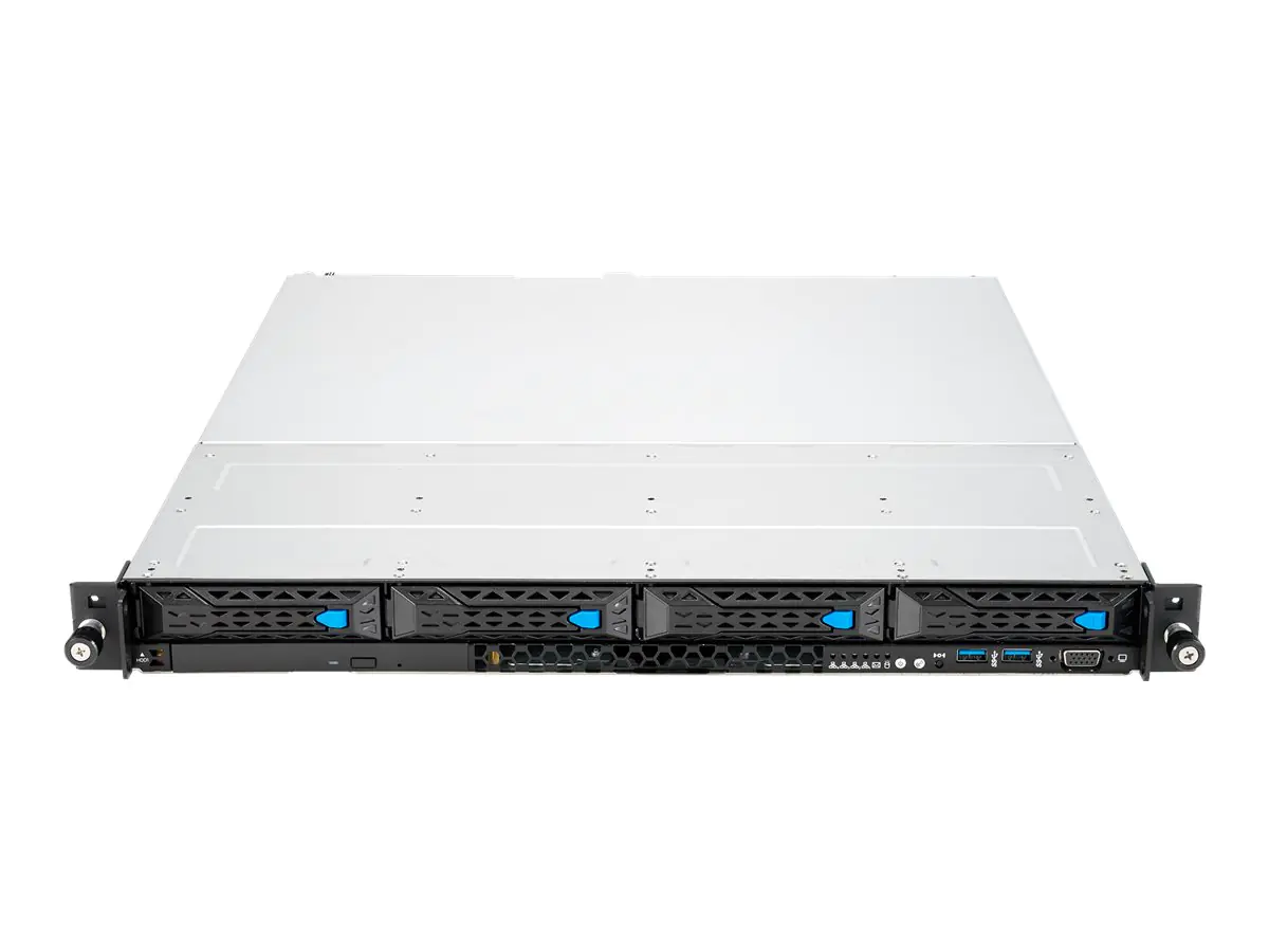 ASUS RS300-E11-RS4 - Server - Rack-Montage - 1U - 1-Weg - keine CPU - RAM 0 GB - SAS/PCI Express - Hot-Swap 8.9 cm (3.5") Schacht/Schächte - keine HDD - AST2600 - 1GbE - kein Betriebssystem - Monitor: keiner