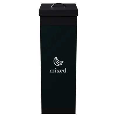 Paperflow Abfallsammelsystem 36,6 x 76 x 26,3 cm (B x H x T) 60l 1 Sortierfach Polystyrol schwarz