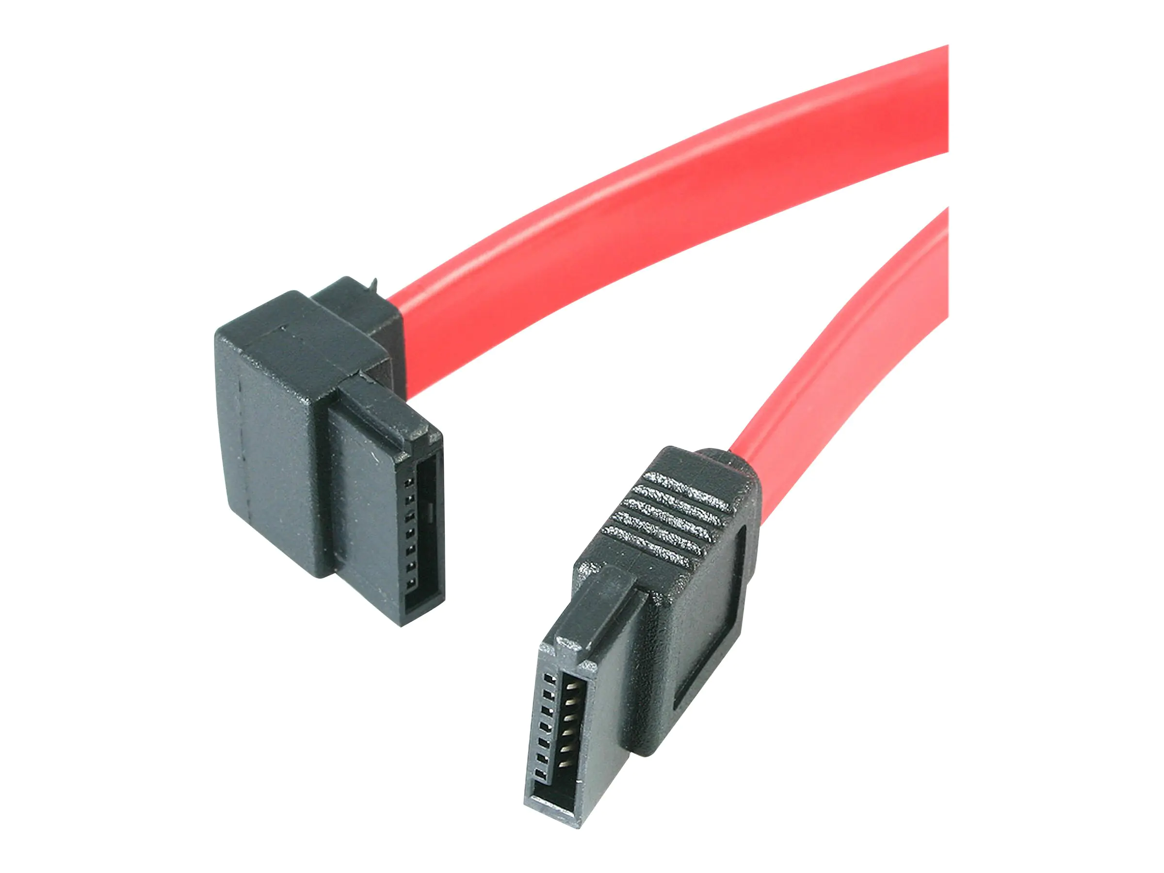 StarTech 45cm SATA Kabel links gewinkelt - Serial-ATA Anschlusskabel St/St - SATA-Kabel - Serial ATA 150/300/600 - SATA (R) zu SATA (R) - 46 cm - links-gewinkelter Stecker - Rot - für P/N: 25S22M2NGFFR, 35S24M2NGFF, CFAST2SAT25, PEXM2SAT32N1, S322M225R, S