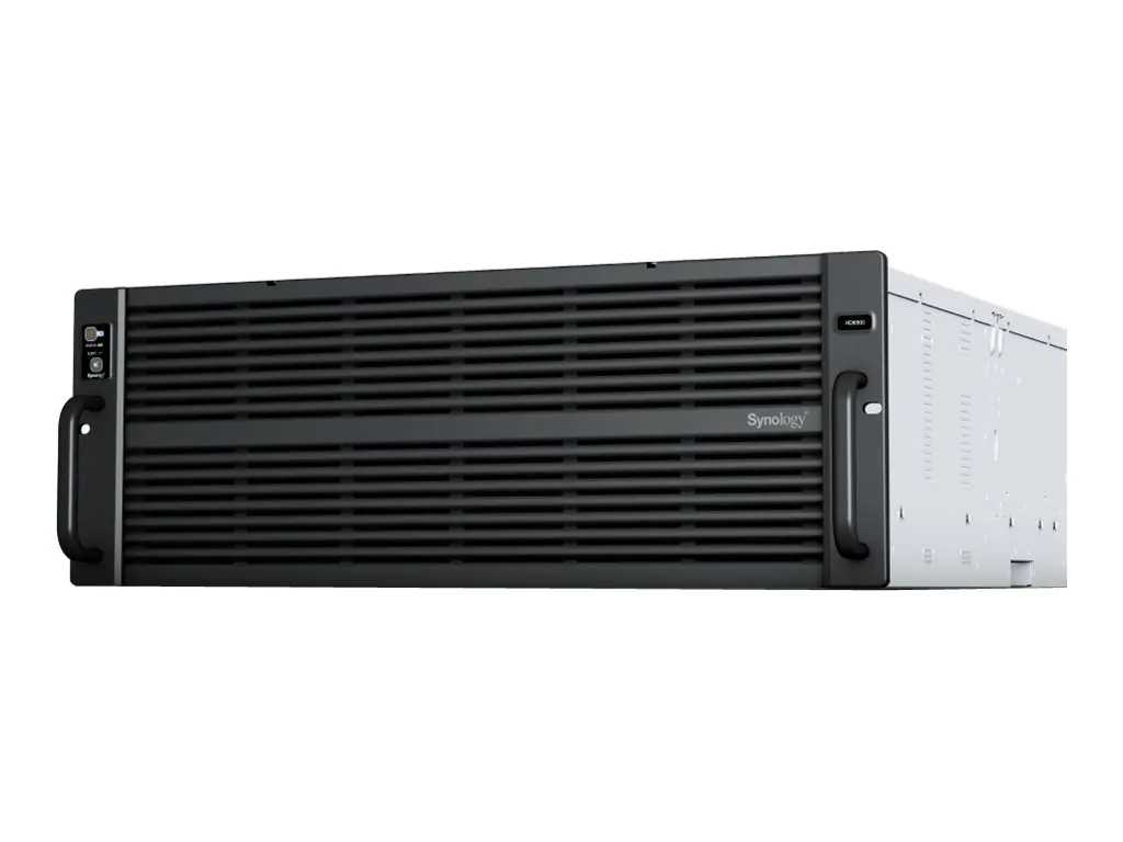 Synology High Density HD6500 - NAS-Server - 60 Schächte - 960 GB - Rack - einbaufähig - SATA 6Gb/s - SSD 480 GB x 2 - RAID RAID 0, 1, 5, 6, 10, JBOD, 5 Hot Spare - RAM 64 GB - Gigabit Ethernet / 10 Gigabit Ethernet - iSCSI Support - 4U