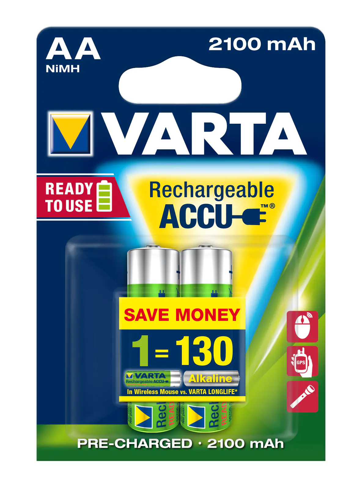 Varta Akku NiMH AA Mignon LR6 2100 mAh 2er Blister 56706101402 Varta Akku NiMH AA Mignon LR6 2100 mAh 2er Blister 56706101402