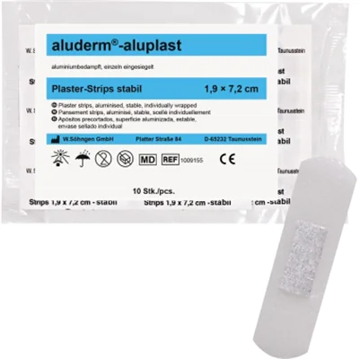 aluderm Pflaster aluplast Strips 1009155 1,9x7,2cm 10 St./Pack. aluderm Pflaster aluplast Strips 1009155 1,9x7,2cm 10 St./Pack.