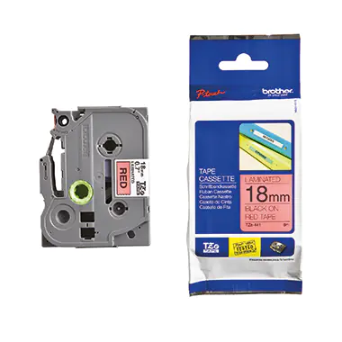 Brother TZe-441 - Standard-Klebstoff - schwarz auf rot - Rolle (1,8 cm x 8 m) 1 Kassette(n) laminiertes Band - für Brother P-Touch Cube Plus PT-P710BT, PT-P710BTH; P-Touch EDGE PT-P750WVP and P-Touch. Brother TZe-441 - Standard-Klebstoff - schwarz auf rot - Rolle (1,8 cm x 8 m) 1 Kassette(n) laminiertes Band - für Brother P-Touch Cube Plus PT-P710BT, PT-P710BTH; P-Touch EDGE PT-P750WVP and P-Touch.