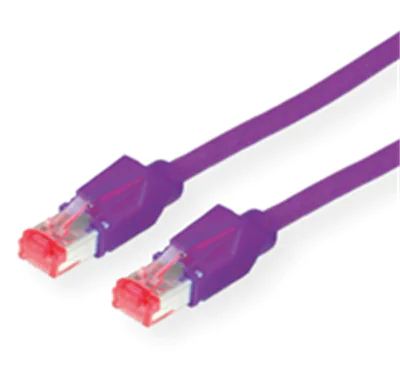 Dätwyler - Patch-Kabel - RJ-45 (M) zu RJ-45 (M) - 50 cm - SFTP - CAT 6 - halogenfrei, ohne Haken, verseilt - lila