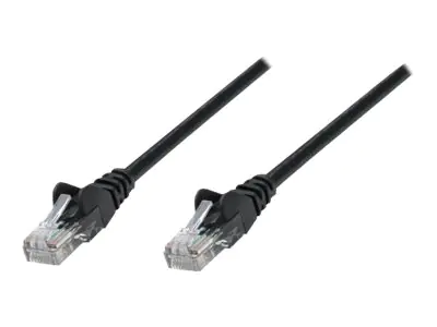 Intellinet Network Patch Cable, Cat5e, 1.5m, Black, CCA, SF/UTP, PVC, RJ45, Gold Plated Contacts, Snagless, Booted, Polybag - Patch-Kabel - RJ-45 (M) bis RJ-45 (M) - 1.5 m - SFTP - CAT 5e - geschirmt, ohne Haken - Schwarz