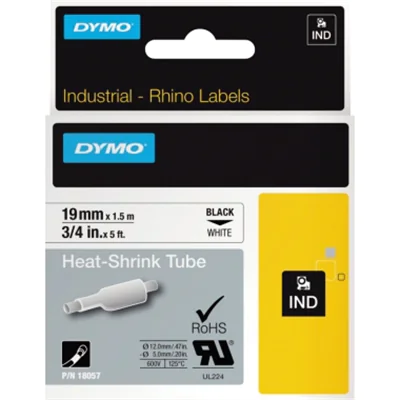 DYMO Heißschrumpfschlauch 18057 19mm weiß DYMO Heißschrumpfschlauch 18057 19mm weiß