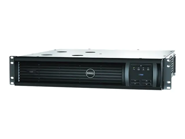 Dell Smart-UPS 1500VA LCD RM - USV (Rack - einbaufähig) - Wechselstrom 220/230/240 V - 1000 Watt - 1500 VA - Ethernet 10/100, RS-232, USB - Ausgangsanschlüsse: 4 - 2U - Schwarz - mit APC SmartConnect