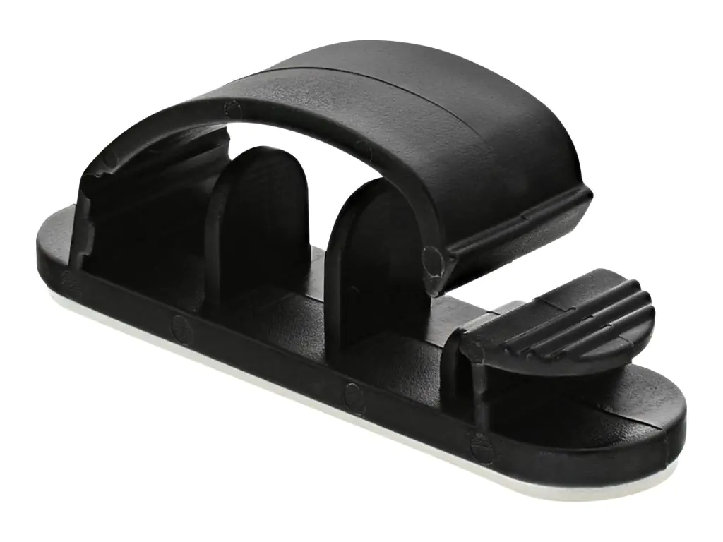 InLine Bag Cable Manager with adhesive Tape 5.4cm - Kabelverwaltungsklammer - Schwarz (Packung mit 10)