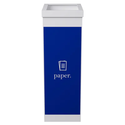 Paperflow Abfallsammelsystem 36,6 x 76 x 26,3 cm (B x H x T) 60l 1 Sortierfach Polystyrol weiß/blau Paperflow Abfallsammelsystem 36,6 x 76 x 26,3 cm (B x H x T) 60l 1 Sortierfach Polystyrol weiß/blau