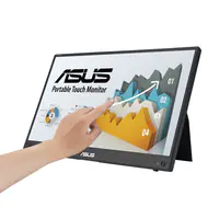 ASUS ZenScreen Touch MB16AHT - LED-Monitor - 40.6 cm (16") (15.6" sichtbar) - tragbar - Touchscreen - 1920 x 1080 Full HD (1080p) @ 60 Hz - IPS - 250 cd/m² - 700:1 - 5 ms - Mini HDMI, 2xUSB-C - Lautsprecher - Dunkelgrau