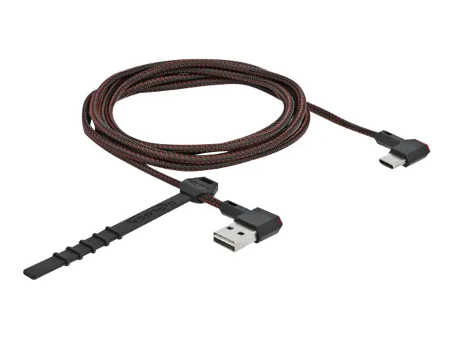 Delock Easy - USB-Kabel - USB (M) links/rechts abgewinkelt, umkehrbar zu 24 pin USB-C (M) 85283