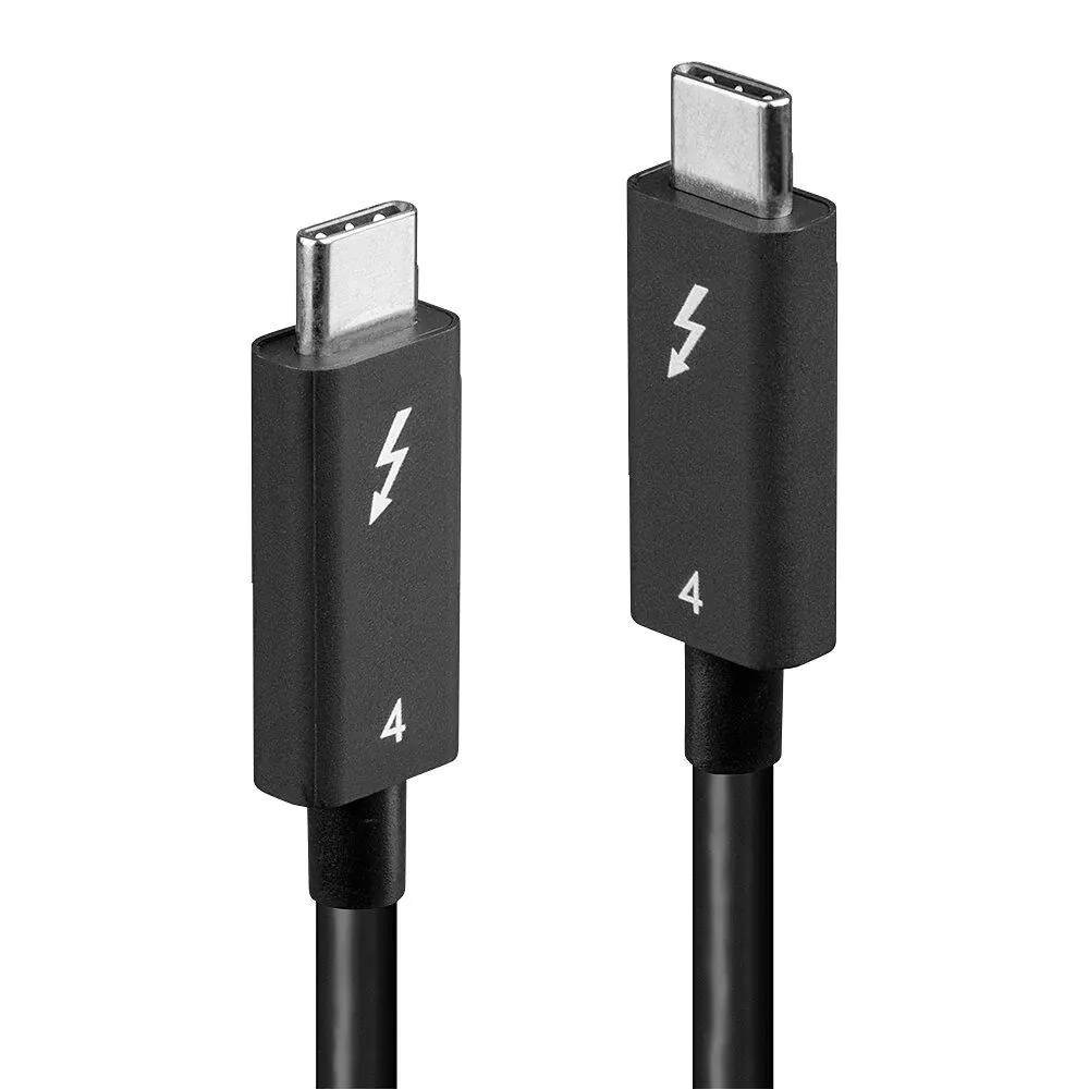 Lindy - Thunderbolt-Kabel - 24 pin USB-C (M) zu 24 pin USB-C (M) - Thunderbolt 4 - 20 V - 5 A - 2 m - aktiv, 8K Unterstützung, USB-Stromversorgung (100 W), dual 4K60Hz support - Schwarz Lindy - Thunderbolt-Kabel - 24 pin USB-C (M) zu 24 pin USB-C (M) - Thunderbolt 4 - 20 V - 5 A - 2 m - aktiv, 8K Unterstützung, USB-Stromversorgung (100 W), dual 4K60Hz support - Schwarz
