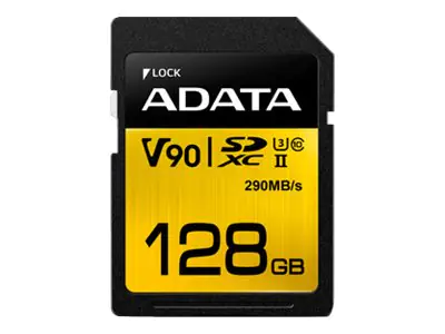 ADATA Premier ONE - Flash-Speicherkarte - 128 GB - UHS-II U3 / Class10 - SDXC UHS-II ADATA Premier ONE - Flash-Speicherkarte - 128 GB - UHS-II U3 / Class10 - SDXC UHS-II