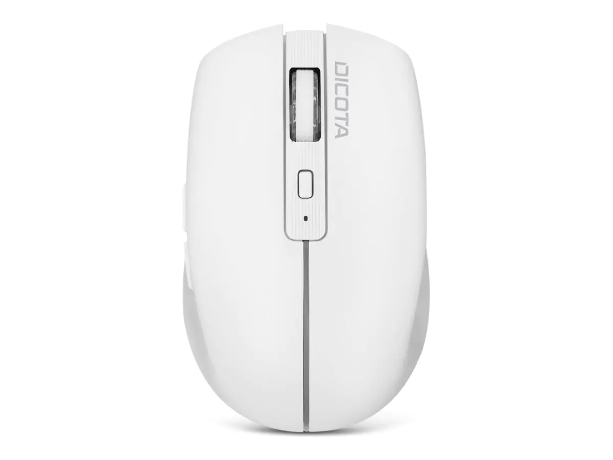 Dicota Notebook - Maus - 5 Tasten - kabellos - 2.4 GHz, Bluetooth - kabelloser Empfänger (USB) - weiß Dicota Notebook - Maus - 5 Tasten - kabellos - 2.4 GHz, Bluetooth - kabelloser Empfänger (USB) - weiß