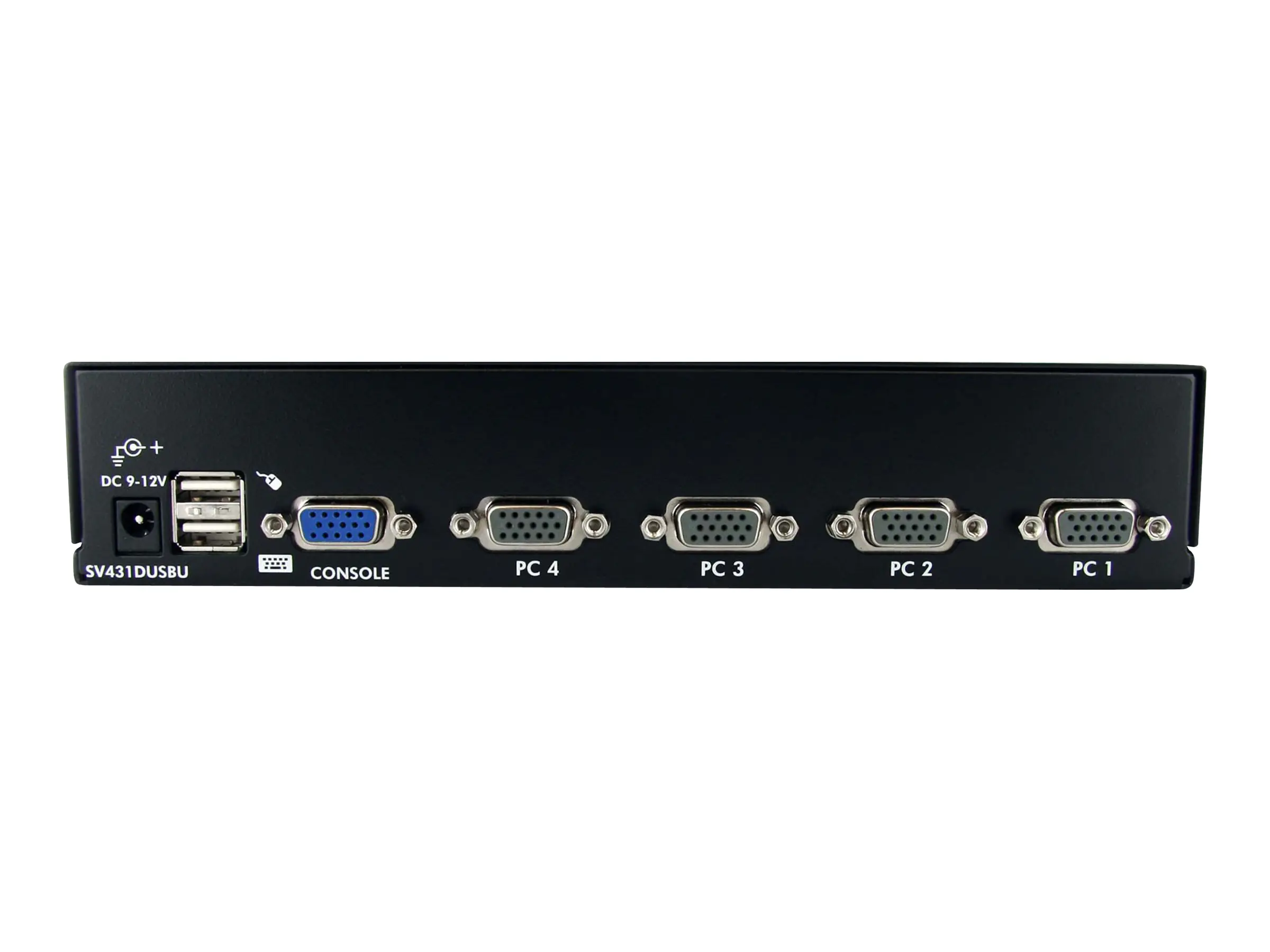 StarTech 4-Port USB KVM Swith with OSD - TAA Compliant - 1U Rack Mountable VGA KVM Switch (SV431DUSBU) - KVM-Switch - 4 x KVM port(s) - 1 lokaler Benutzer - Desktop - für P/N: IM12D1500P, RACKCOND17HD, RKCONS1701, SVA12M2NEUA, SVA12M5NA, SVUSBVGA10, SVUSB
