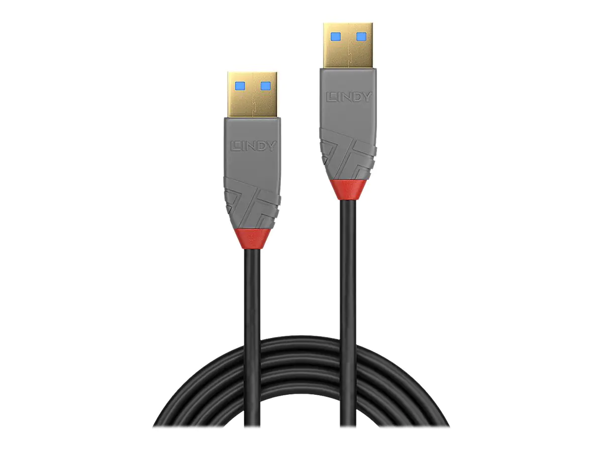 Lindy Anthra Line - USB-Verlängerungskabel - USB Typ A (M) zu USB Typ A (W) - USB 3.0 - 3 m - rund - Schwarz Lindy Anthra Line - USB-Verlängerungskabel - USB Typ A (M) zu USB Typ A (W) - USB 3.0 - 3 m - rund - Schwarz