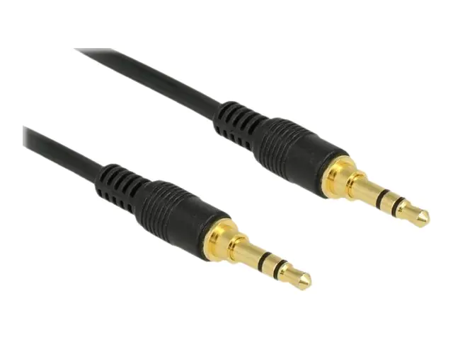 Delock - Audiokabel - mini-phone stereo 3.5 mm männlich zu mini-phone stereo 3.5 mm männlich - 2 m - Schwarz
