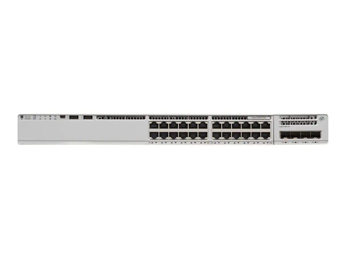 Cisco Catalyst 9200 - Network Essentials - Switch - L3 - Smart - 24 x 10/100/1000 (PoE+) - an Rack montierbar - PoE+