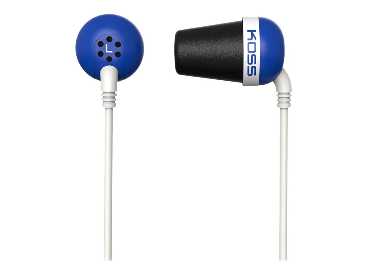 Koss PLUG - Ohrhörer - im Ohr - kabelgebunden - 3,5 mm Stecker - Geräuschisolierung - Blau