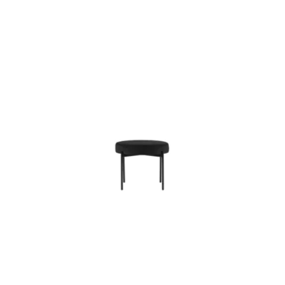 PAPERFLOW Hocker GAIA rund Samtbezug schwarz 74600743 GBRV.01.01
