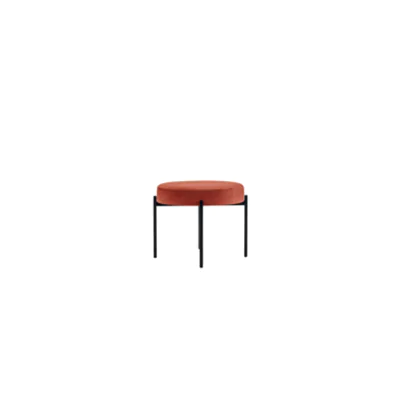 PAPERFLOW Hocker GAIA rund Stoff sw/br GBRT.01.16