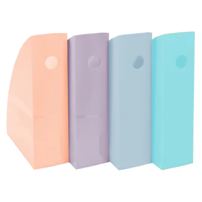 Exacompta Stehsammler MAG-CUBE Aquarel 8,2 x 30,5 x 26,6 cm (B x H x T) DIN A4 Werkstoff: Polystyrol korallenrot, malve, pastellgrün, pastellblau 4 St./Pack.