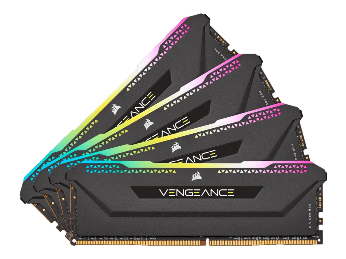 CORSAIR Vengeance RGB PRO SL - DDR4 - Kit - 32 GB: 4 x 8 GB - DIMM 288-PIN - 3600 MHz / PC4-28800 - CL18 - 1.35 V - ungepuffert - non-ECC - Schwarz