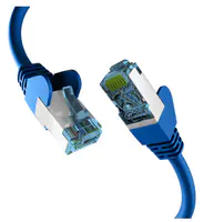 EFB-Elektronik - Patch-Kabel - RJ-45 (M) zu RJ-45 (M) - 7.5 m - 6 mm - S/FTP, PiMF - CAT 7 (Kabel) / CAT 6a (Anschlüsse) - geschirmt, halogenfrei, geformt, verseilt, Knickschutzmanschette, 10 Gigabit Ethernet, Steckerbelegung 1:1 - Blau EFB-Elektronik - Patch-Kabel - RJ-45 (M) zu RJ-45 (M) - 7.5 m - 6 mm - S/FTP, PiMF - CAT 7 (Kabel) / CAT 6a (Anschlüsse) - geschirmt, halogenfrei, geformt, verseilt, Knickschutzmanschette, 10 Gigabit Ethernet, Steckerbelegung 1:1 - Blau