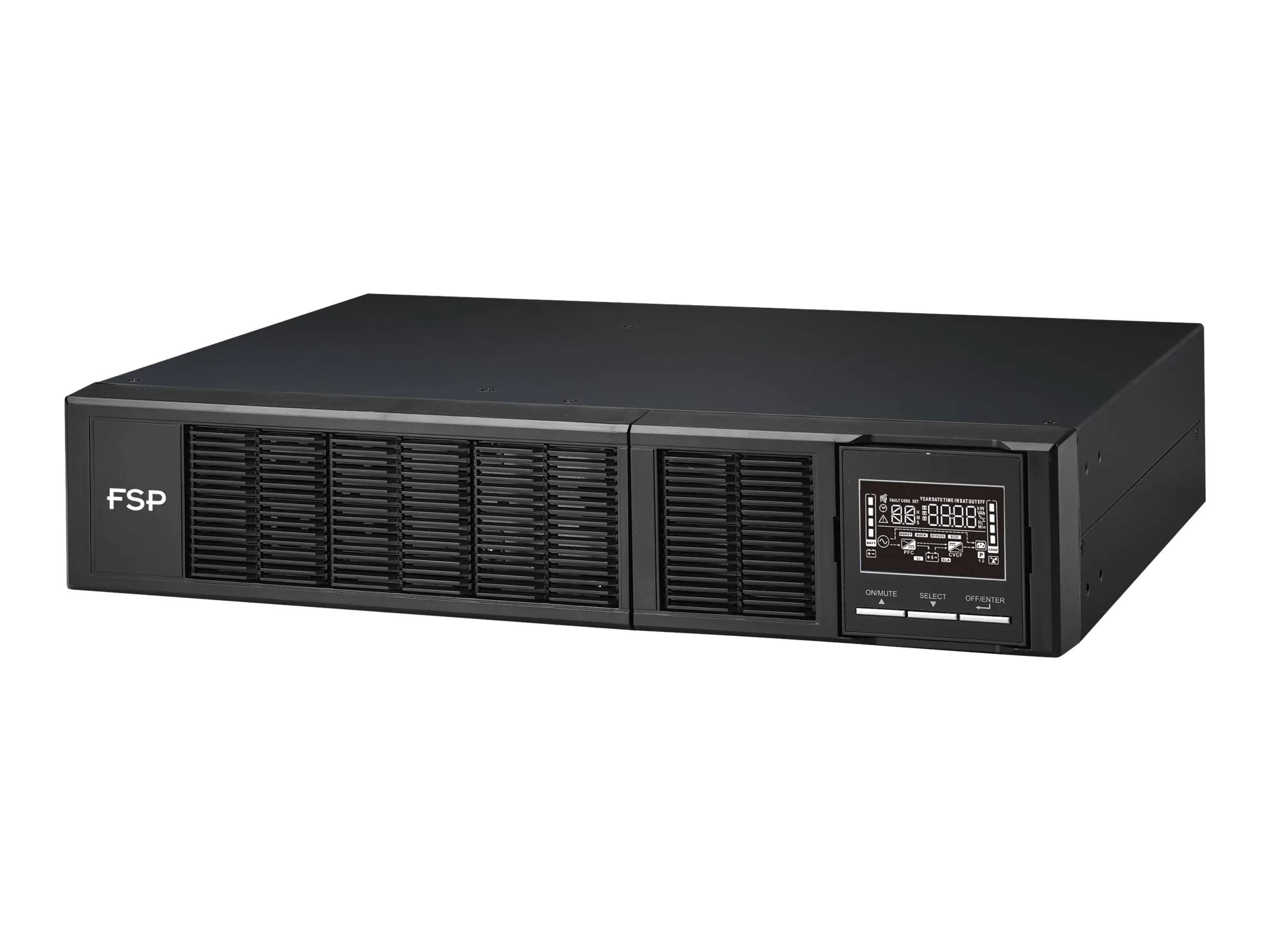 FSP Clippers Series 1K - USV (in Rack montierbar/extern) - Wechselstrom 220/230/240 V - 1000 Watt - 1000 VA - 1-phasig - 9 Ah - RS-232, USB - Ausgangsanschlüsse: 8 - 48.3 cm (19")