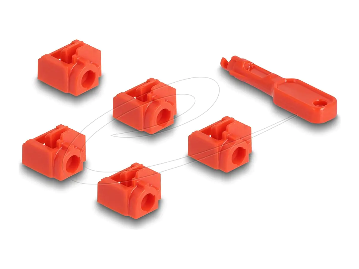 Delock RJ45 Port Blocker Set für Buchse 10 Stück