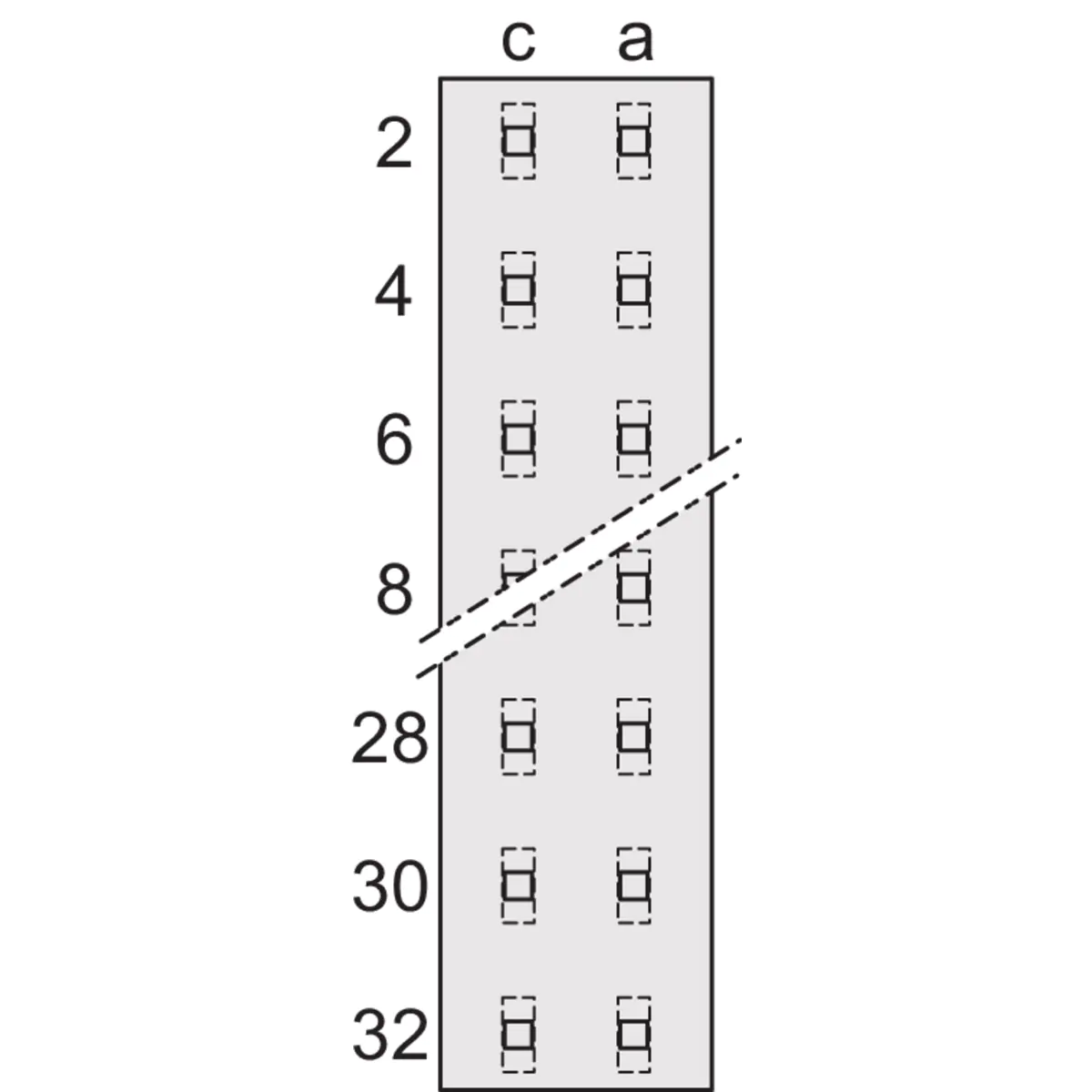 SCHROFF CONNECTOR DF32ACSE,SOLID EYE
