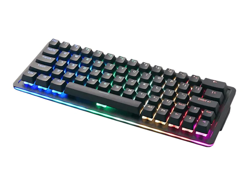 Mountain Everest 60 RGB - Tastatur - Hintergrundbeleuchtung - USB-C - QWERTY - USA - Tastenschalter: Linear - schwarz