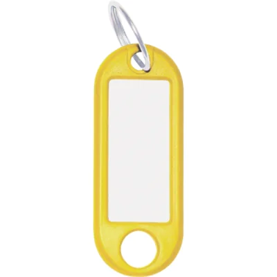 WEDO® Schlüsselanhänger 52 x 21 x 3 mm (B x H x T) Ring Kunststoff gelb 100 St./Pack. WEDO® Schlüsselanhänger 52 x 21 x 3 mm (B x H x T) Ring Kunststoff gelb 100 St./Pack.