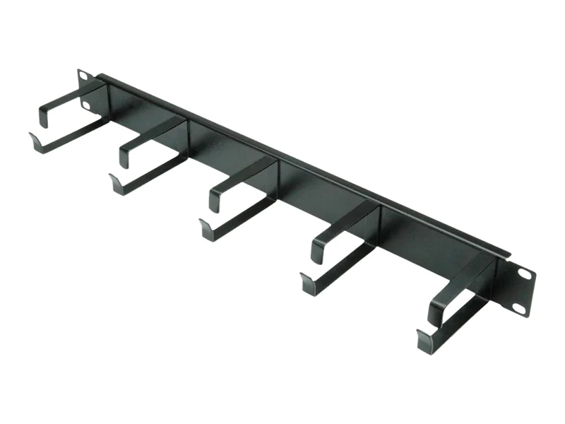 VALUE Kabelführungsplatte für Schaltschrank - Vorderseite - RAL 9005, Schwarz - 1U - 48.3 cm (19") 26.99.0310