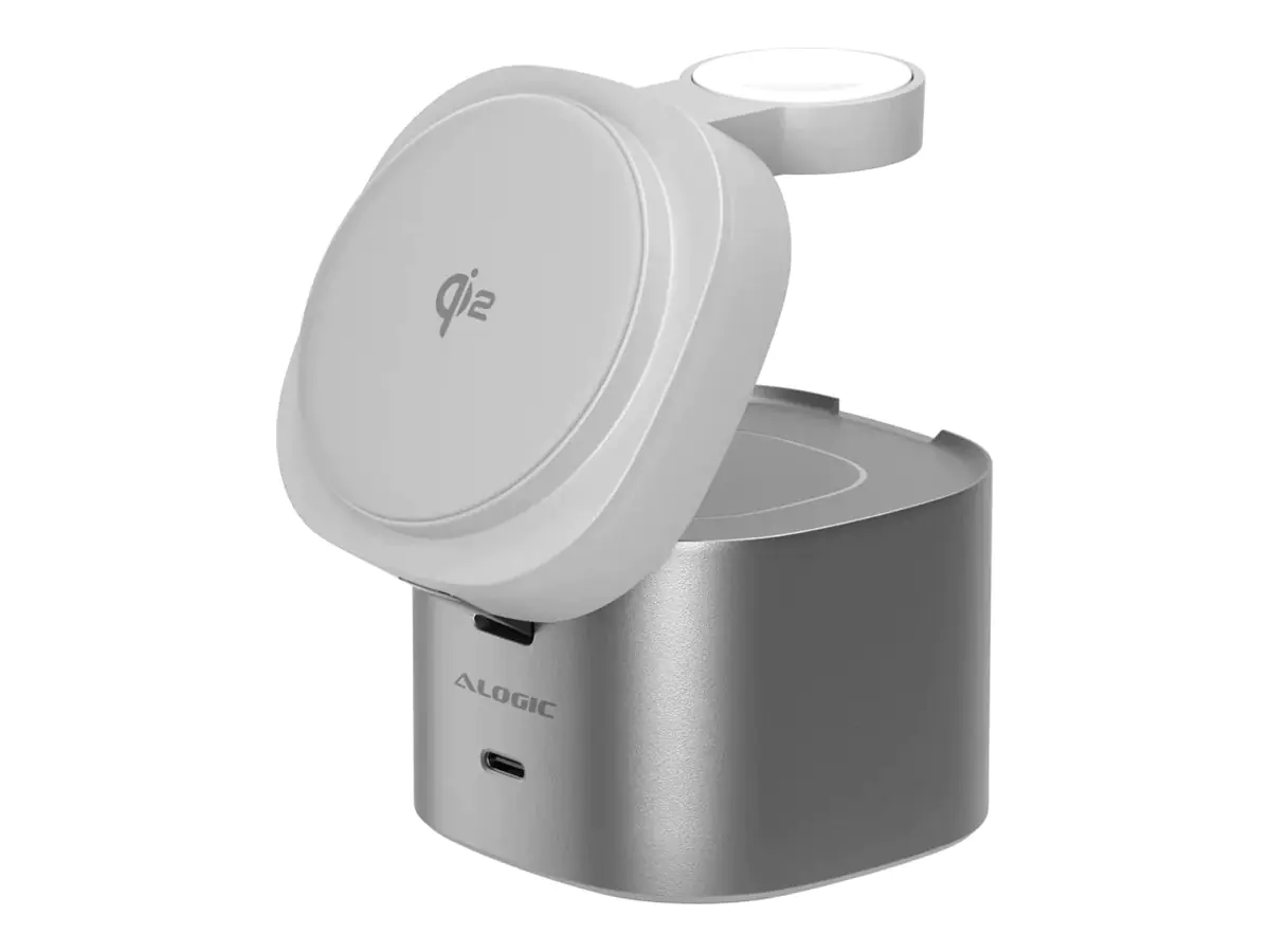 Alogic PowerPod - Kabelloses Ladegerät - 4-in-1, Qi2 - 30 watt - 3 A (USB-C)