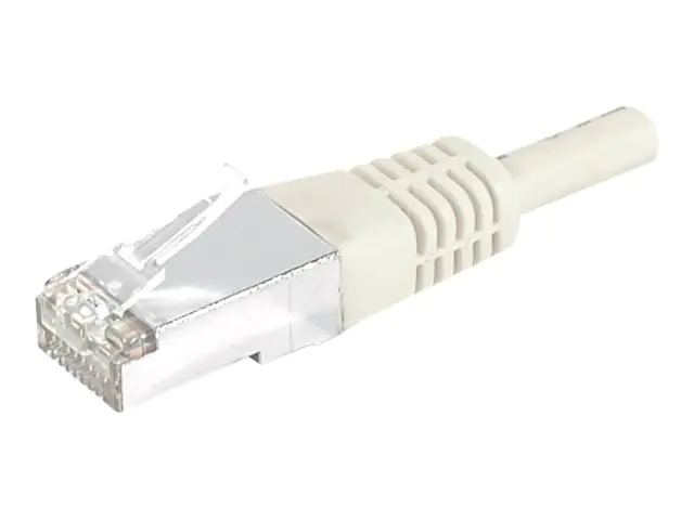 deXlan - Patch-Kabel - RJ-45 (M) zu RJ-45 (M) - 1 m - Paare in Metallfolie (PiMf) - CAT 6a - verseilt - Grau