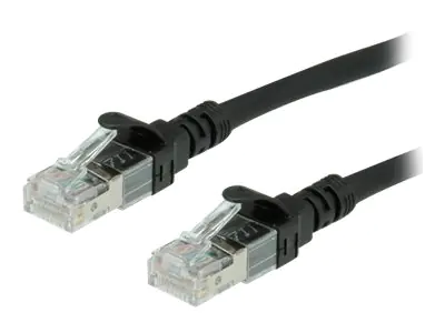 Roline - Patch-Kabel - RJ-45 (M) bis RJ-45 (M) - 30 cm - UTP - CAT 6a - halogenfrei, geformt, verseilt - Schwarz