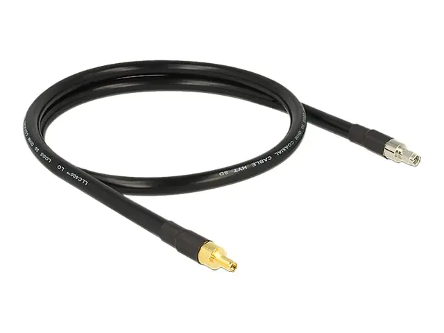 Delock CFD400 LLC400 low loss - Antennenverlängerungskabel - SMA (W) zu SMA (M) - 1 m - CFD-400 - Schwarz