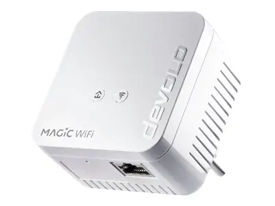 Devolo Magic 1 WiFi mini - Multiroom Kit - Bridge HomeGrid 2,4 GHz - an Wandsteckdose anschließbar (Packung mit 2) 8570