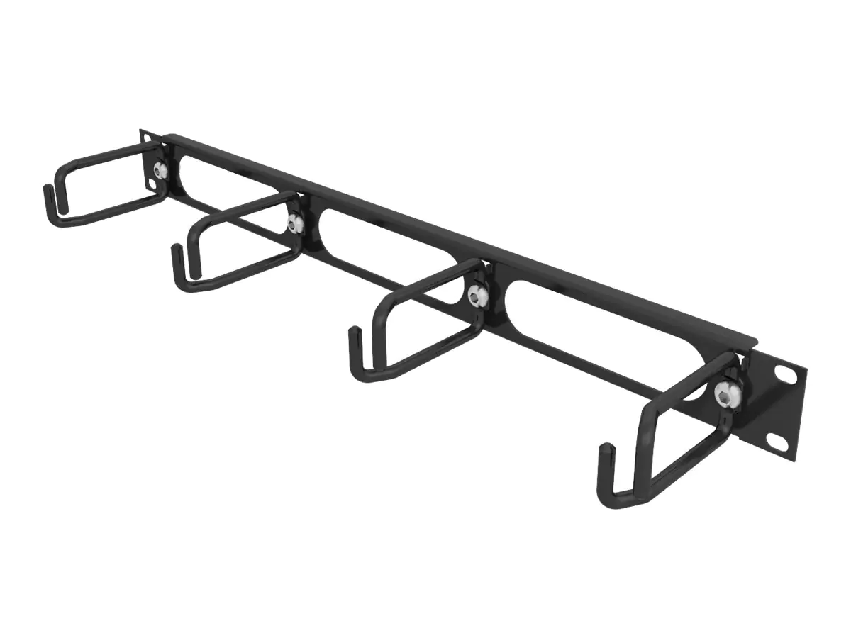 Vertiv - Kabelmanagementplatte mit Ringen - vorne und hinten - Schwarz - 1U - 48.3 cm (19")