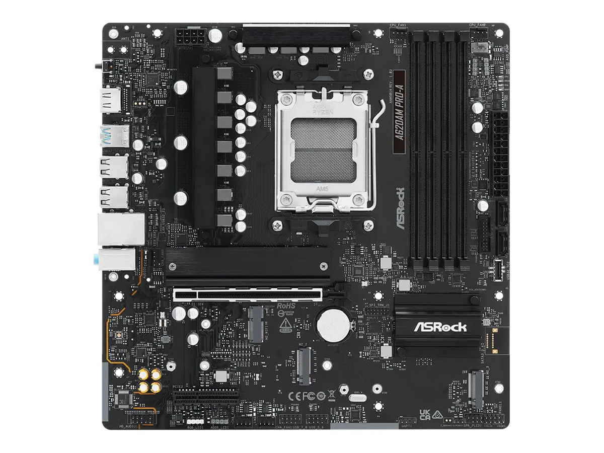 ASRock A620AM Pro-A AM5 mATX HDMI/DP retail - AMD Sockel AM5 (Ryzen Zen4) - Micro/Mini/Flex-ATX