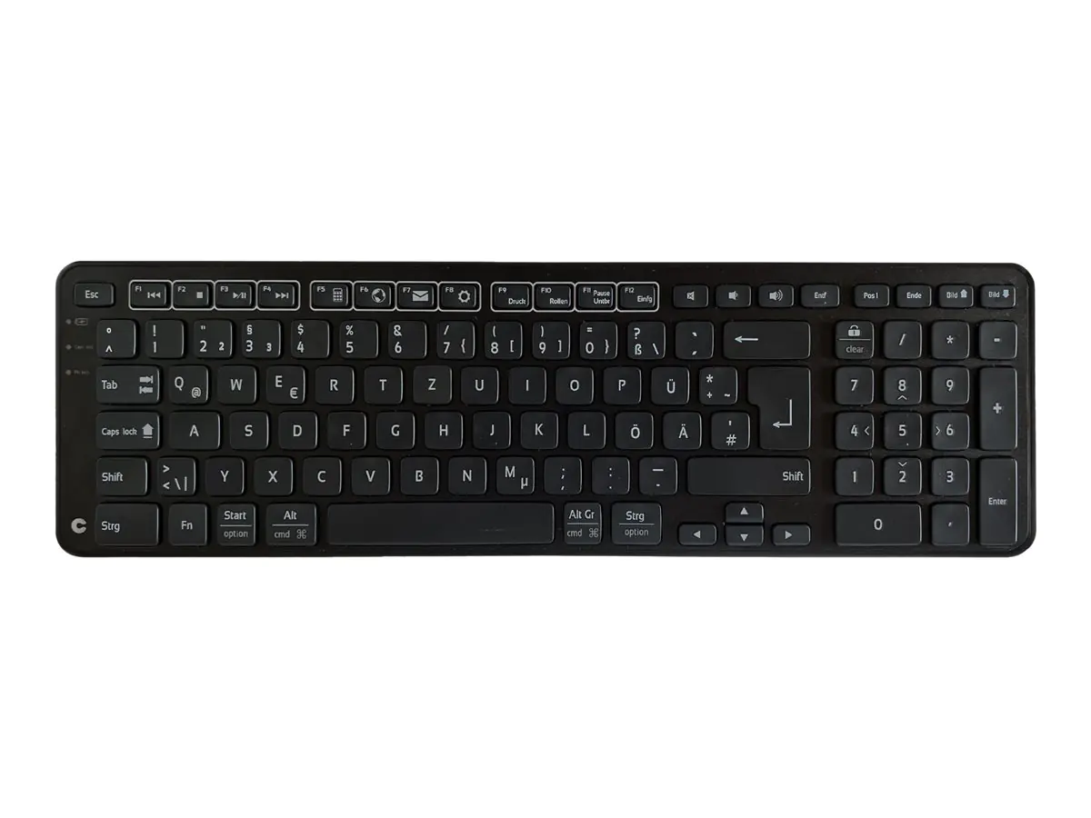Contour Balance - Tastatur - kabellos - USB, 2.4 GHz - Deutsch - Schwarz