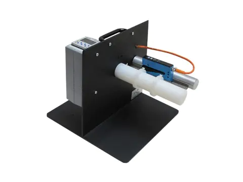 Labelmate PC-1 Preset Counter mounted on chassis with guides to positi