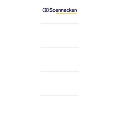 Soennecken Einsteckrückenschild 3372 48x153mm weiß 10 St./Pack. Soennecken Einsteckrückenschild 3372 48x153mm weiß 10 St./Pack.