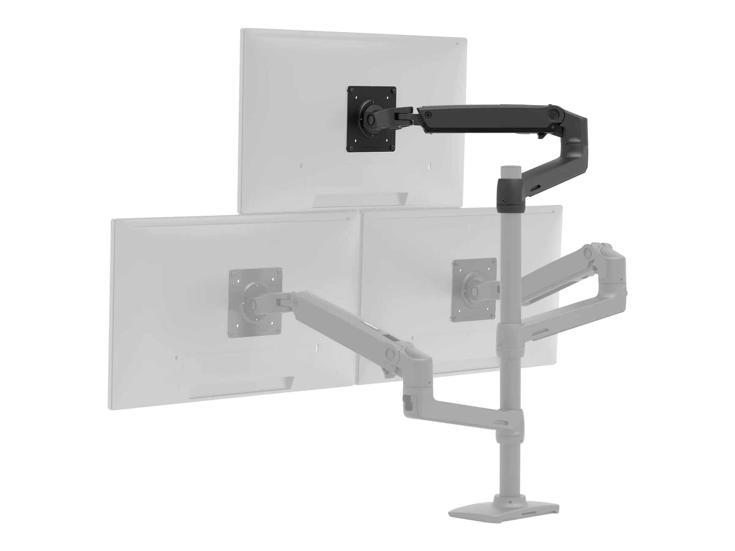 Ergotron LX - Montagekomponente (Gelenkarm, Stangenring, Verlängerung) - Konstante Krafttechnologie - für LCD-Display - mattschwarz - für P/N: 45-509-224, 45-537-224