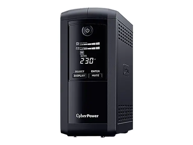 CyberPower Value Pro VP1000ELCD - USV - Wechselstrom 230 V - 550 Watt - 1000 VA - RS-232, USB - Ausgangsanschlüsse: 4 - Schwarz