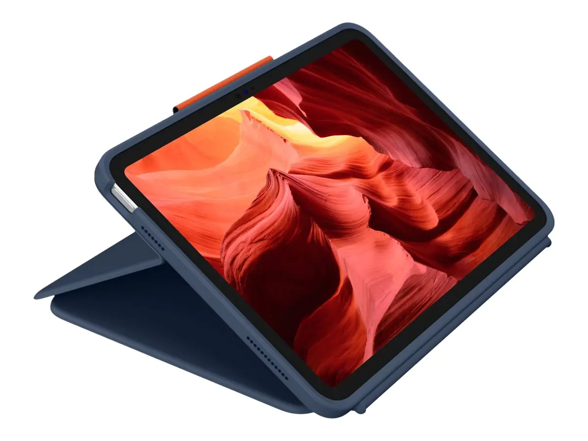Logitech Rugged Combo 4 - Tastatur und Foliohülle - Apple Smart connector - Classic Blue - für Apple