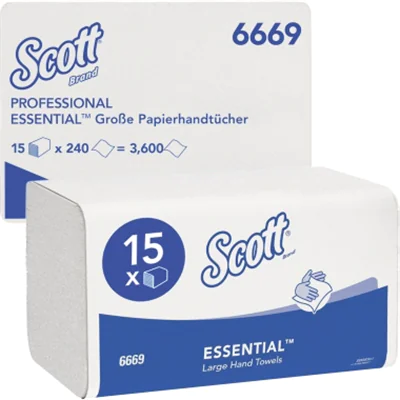 Scott Papierhandtuch XTRA 6669 Interfold 1-lg. ws 15x240 St./Pack. Scott Papierhandtuch XTRA 6669 Interfold 1-lg. ws 15x240 St./Pack.